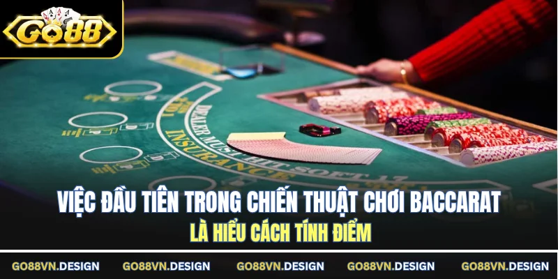 Việc đầu tiên trong chiến thuật chơi Baccarat là hiểu cách tính điểm